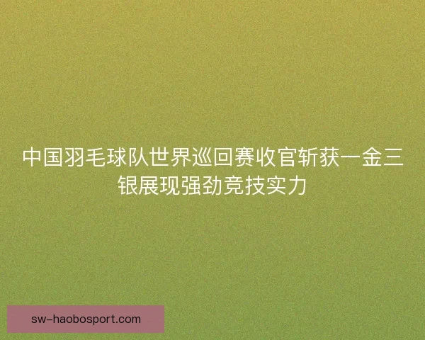 中国羽毛球队世界巡回赛收官斩获一金三银展现强劲竞技实力